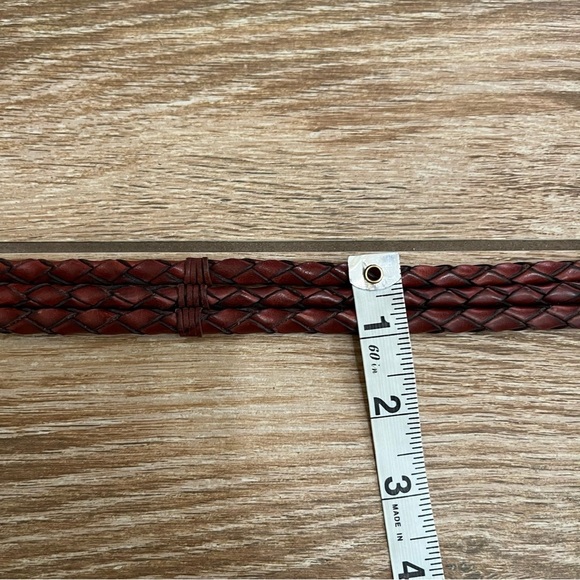 Vintage Brighton Brown Leather Rope Belt 1995